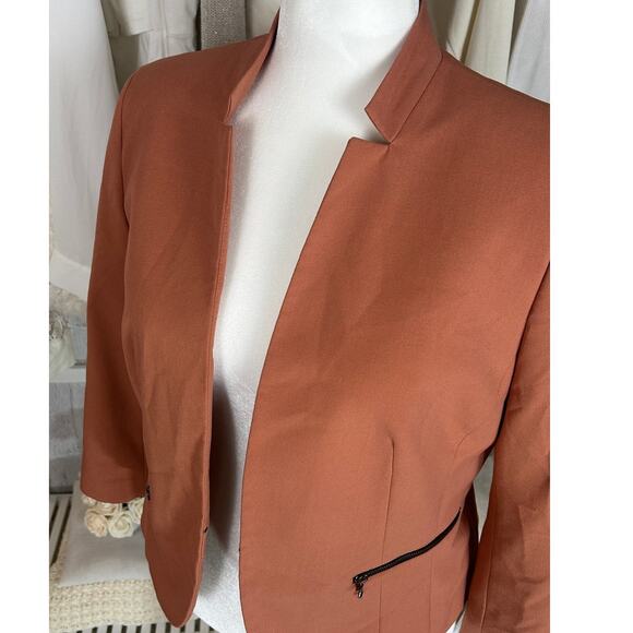 Nine West Women's Size 14 Terra Cotta Open Front Blazer Classic Style #0511 - Picture 2 of 15